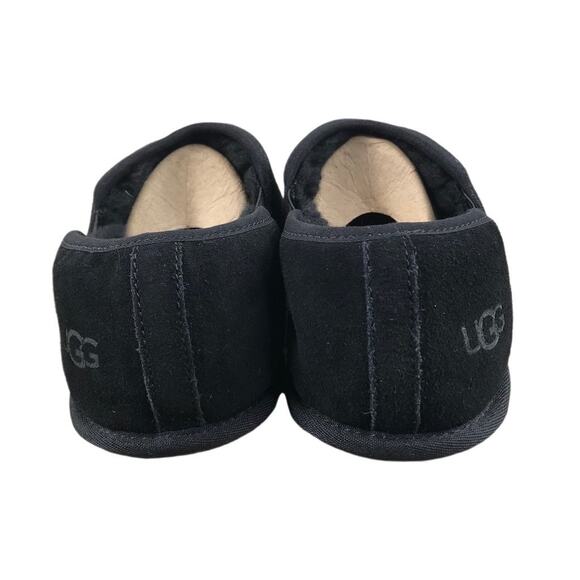 UGG Scuff Romeo II Slippers Men 13 Black Suede/Sheep Comfy Retro Cottage NWOB - Picture 8 of 10
